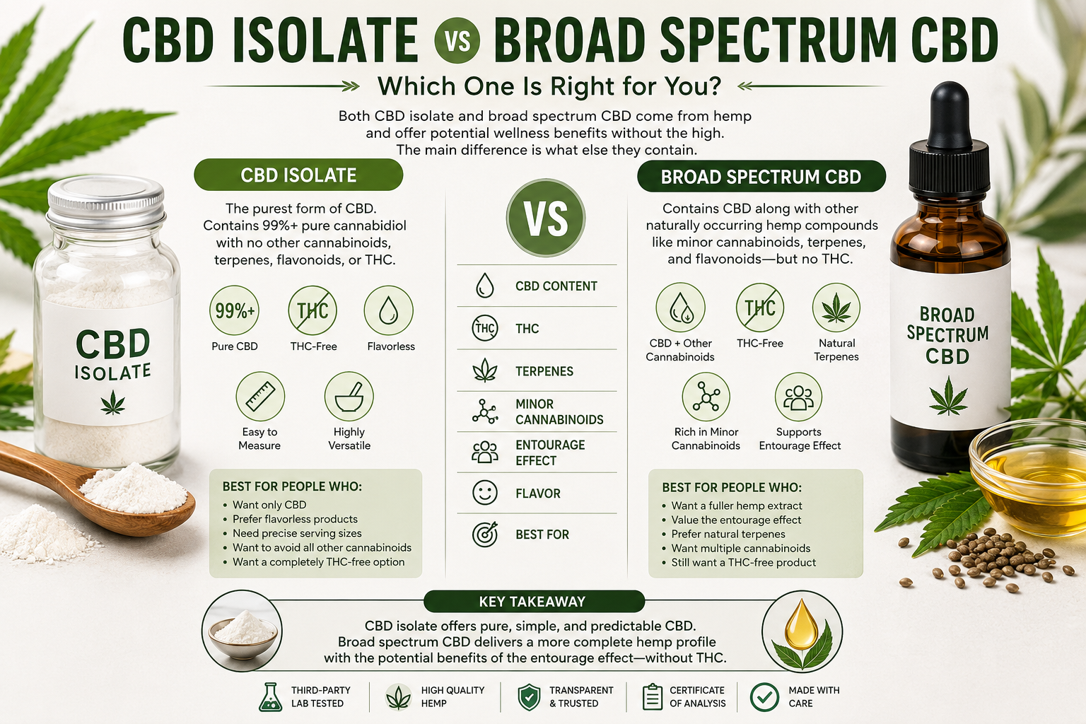 CBD Isolate vs Broad Spectrum CBD